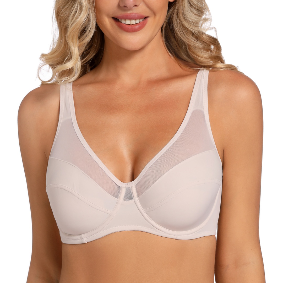 Transparent Thin Women's V-nec - Full Coverage Bra ulasan dan harga